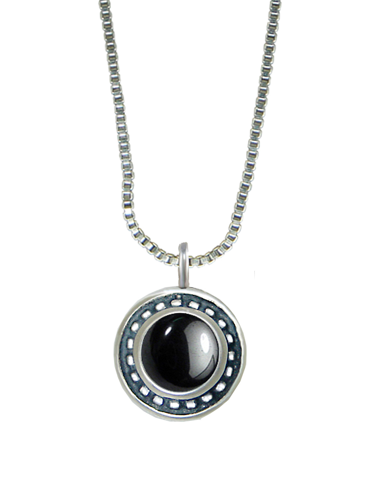 Sterling Silver Little Hematite Pendant Necklace